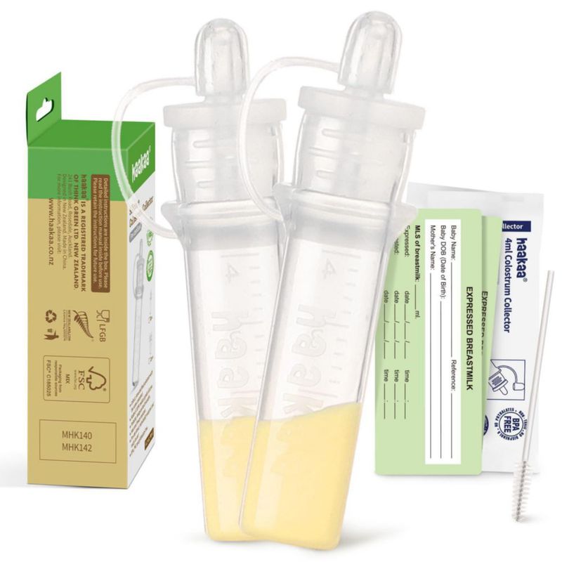 Recolector de colostro haakaa 4 ml – Pack de 2