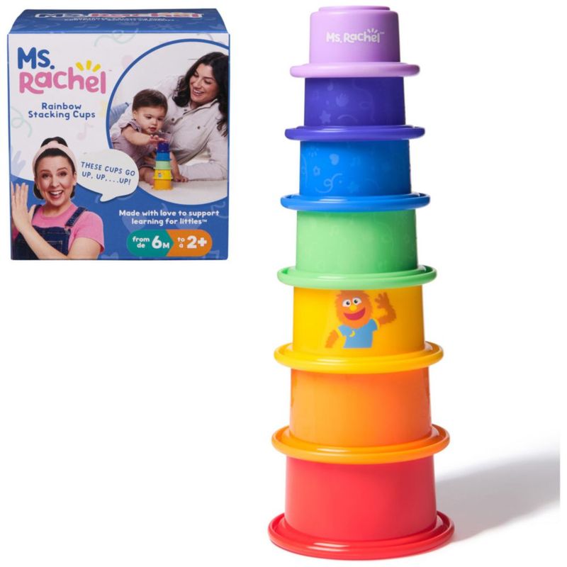 Vasitos Apilables Ms. Rachel - Juego de 7 piezas arcoíris