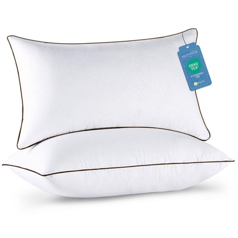 Almohadas JOLLYVOGUE tamaño King 50 x 91 cm paquete de 2 suaves y con soporte