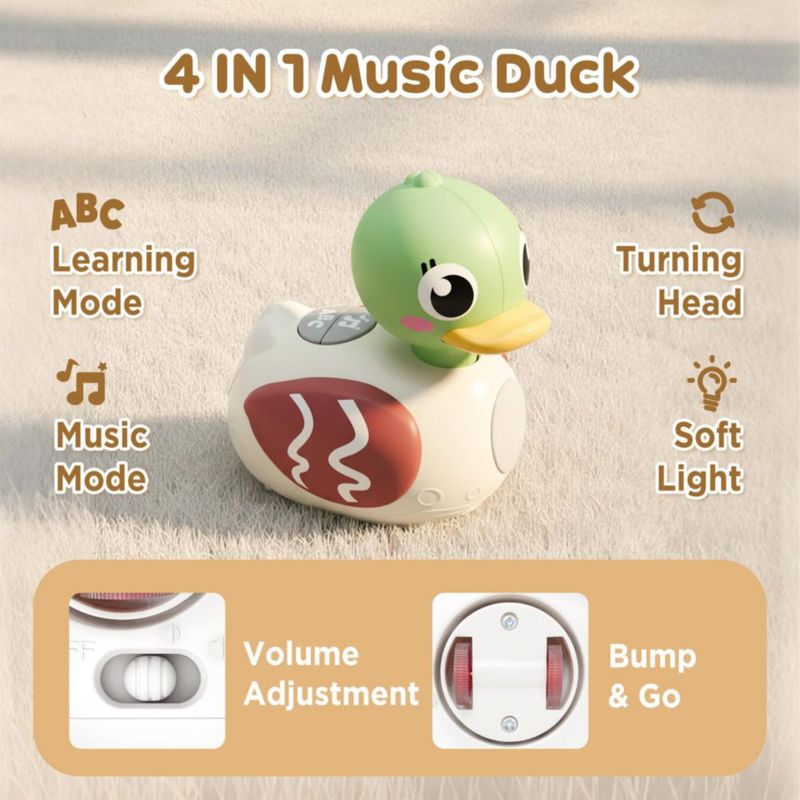 Pato musical para bebé iPlay iLearn con luz y sonido para gatear