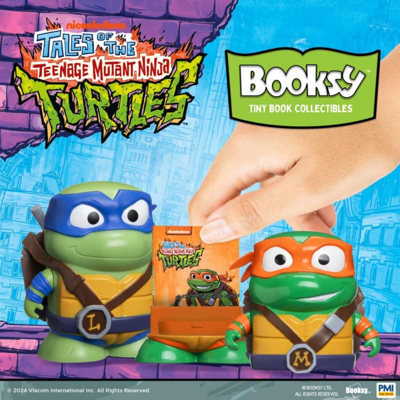 Figuras de acción P.M.I. TMNT 4 unidades con mini libros ocultos