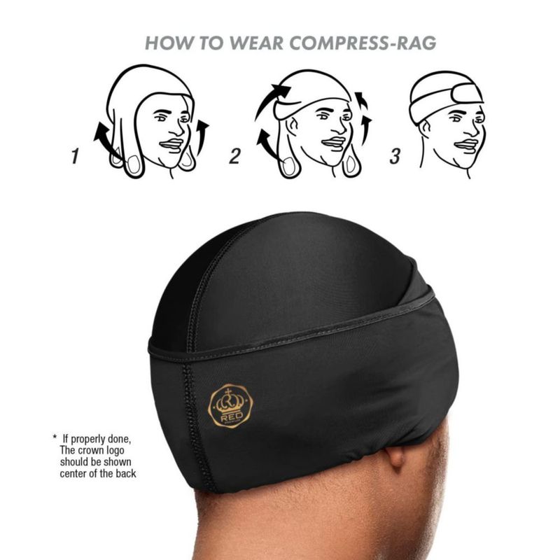 Durag Red by Kiss Bow Wow X Power Wave de spandex negro