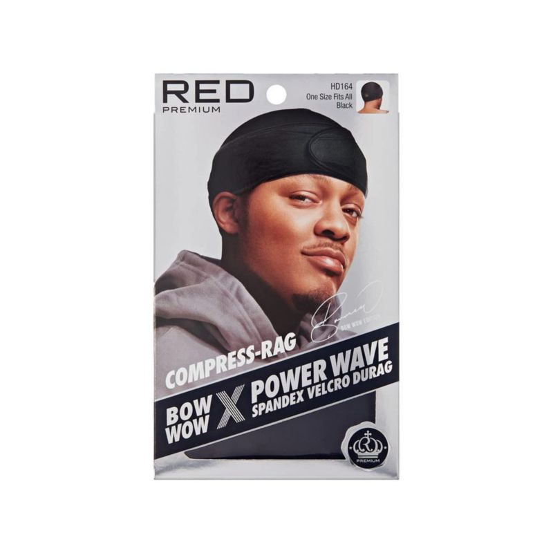 Durag Red by Kiss Bow Wow X Power Wave de spandex negro