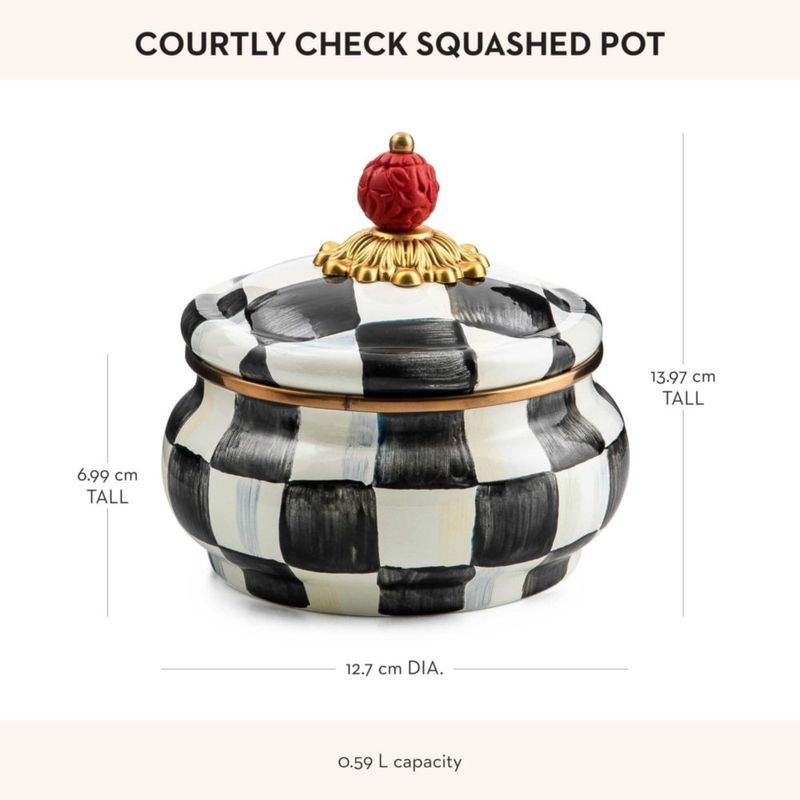 Recipiente de Almacenamiento de Alimentos MACKENZIE-CHILDS 567 ml "Courtly Check"