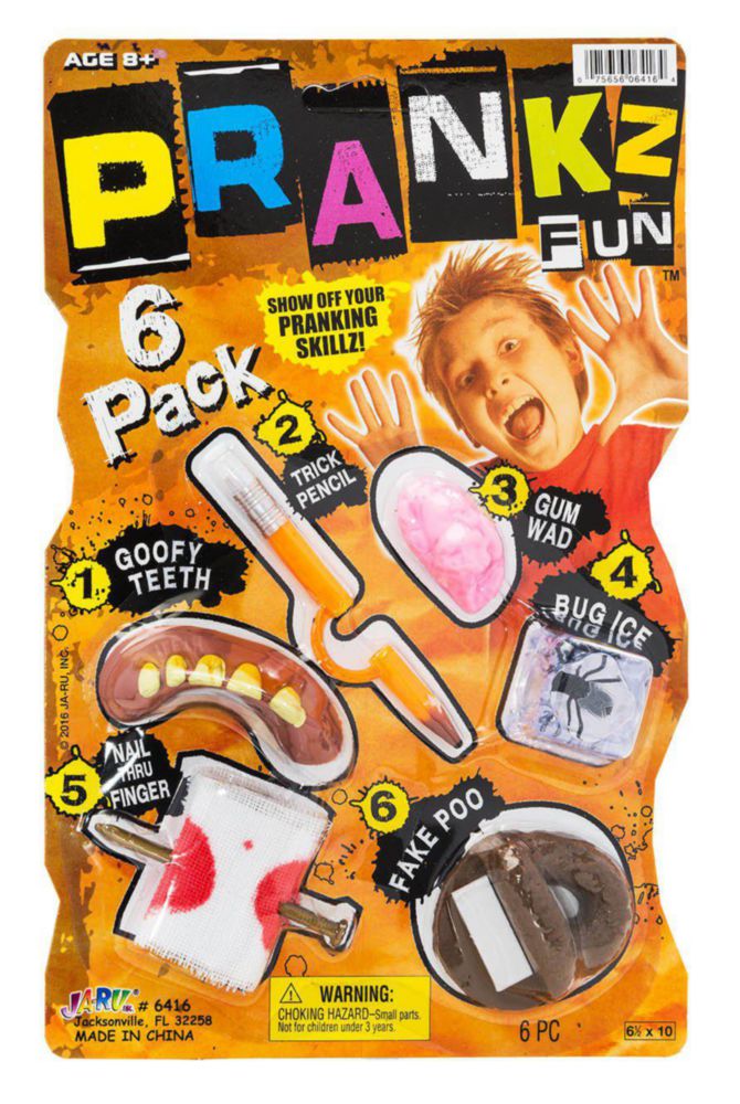Kit de Bromas JA-RU para Niños 2 Juegos 6 Juguetes de Broma Cada Uno