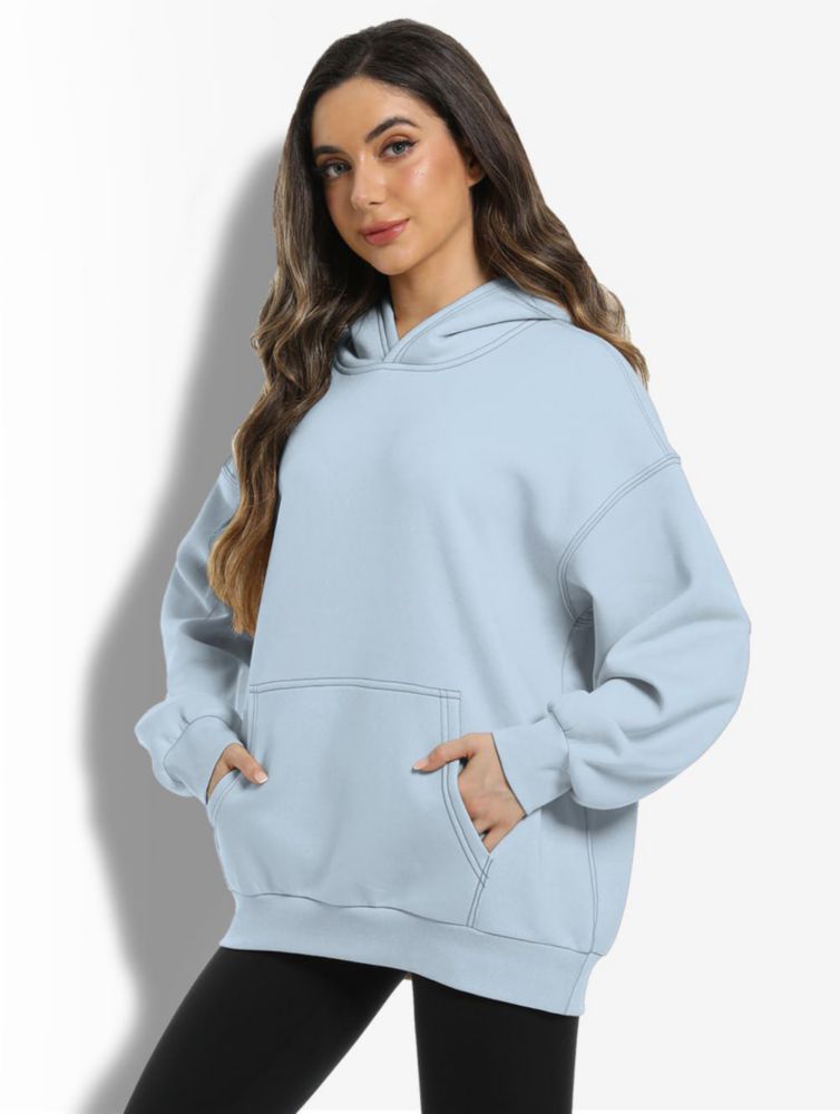 Buzo Oversized Kims Cosiart Azul Claro con Capucha