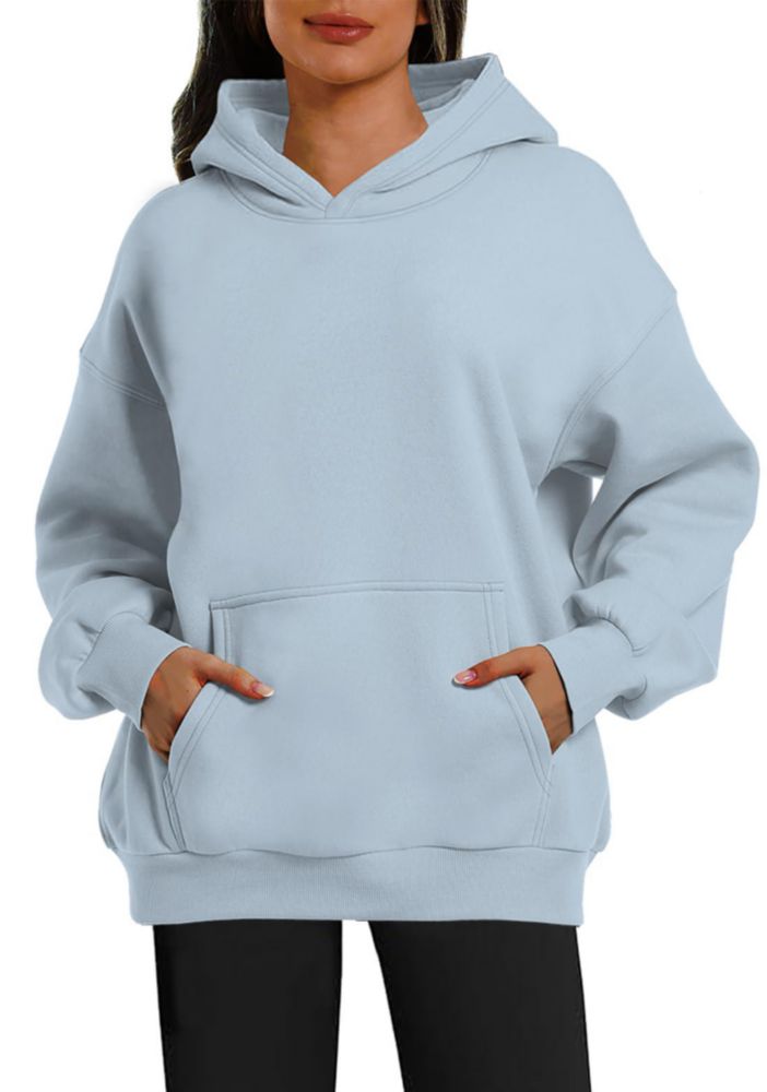 Buzo Oversized Kims Cosiart Azul Claro con Capucha