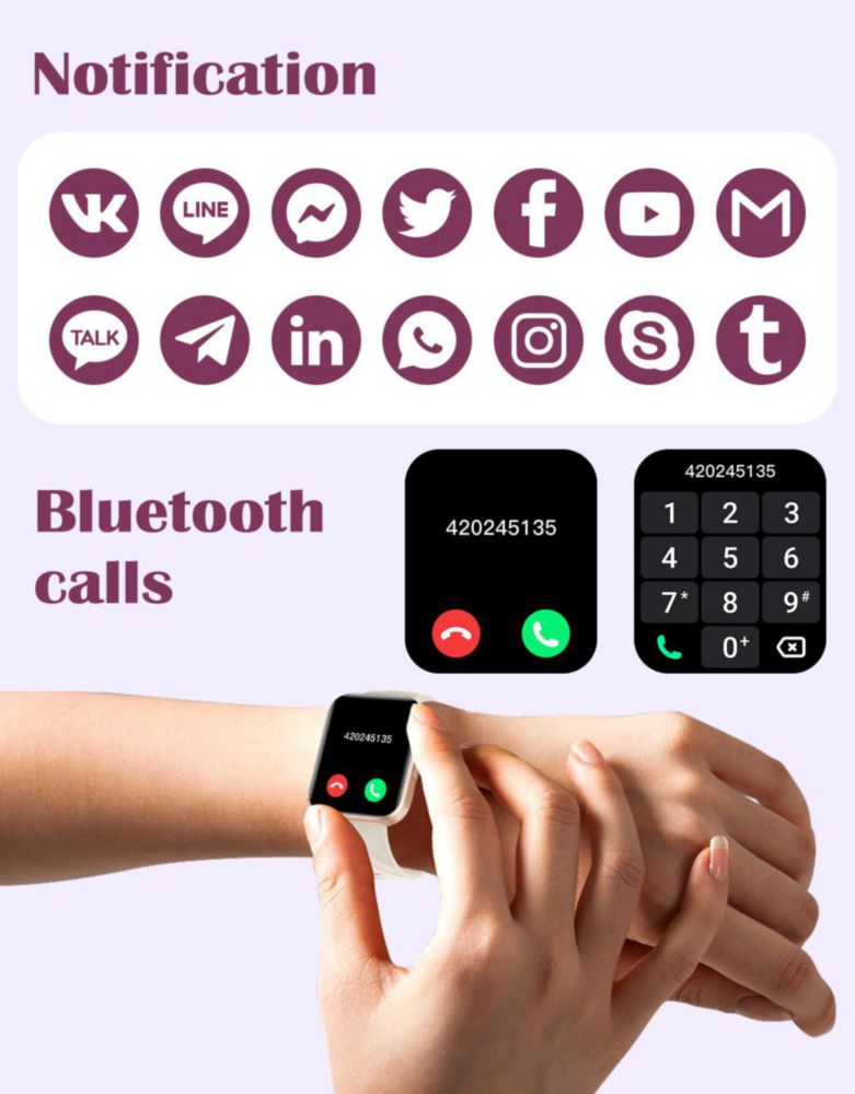 Reloj inteligente RUIMEN D1 para mujeres y hombres con pantalla HD y frecuencia cardíaca