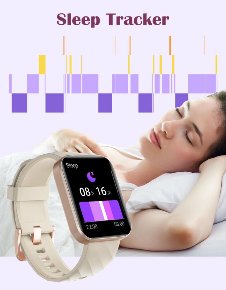 Reloj inteligente RUIMEN D1 para mujeres y hombres con pantalla HD y frecuencia cardíaca