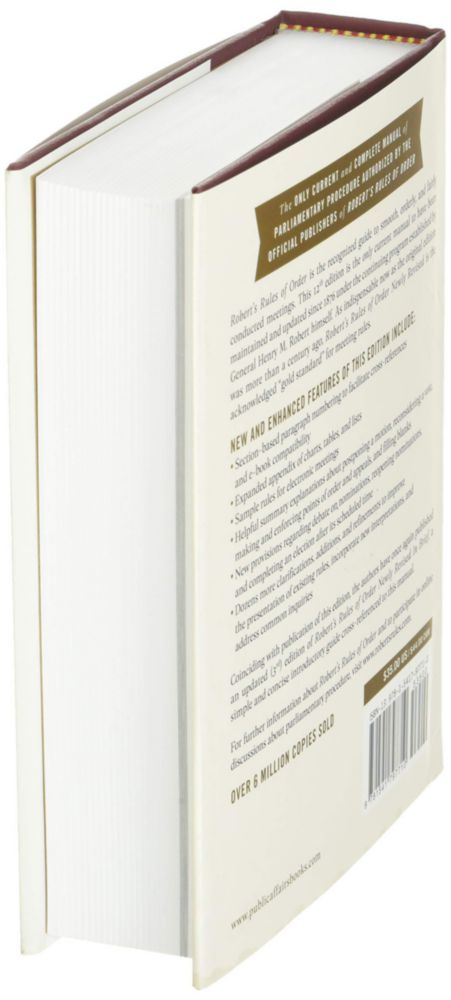 Libro PublicAffairs Reglas de Procedimiento de Robert 12ª Edición