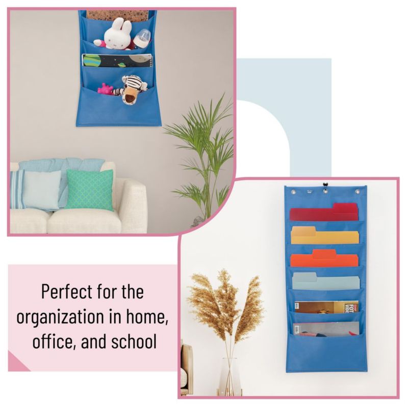Organizador de archivos colgante Mr. Pen de 6 bolsillos – azul
