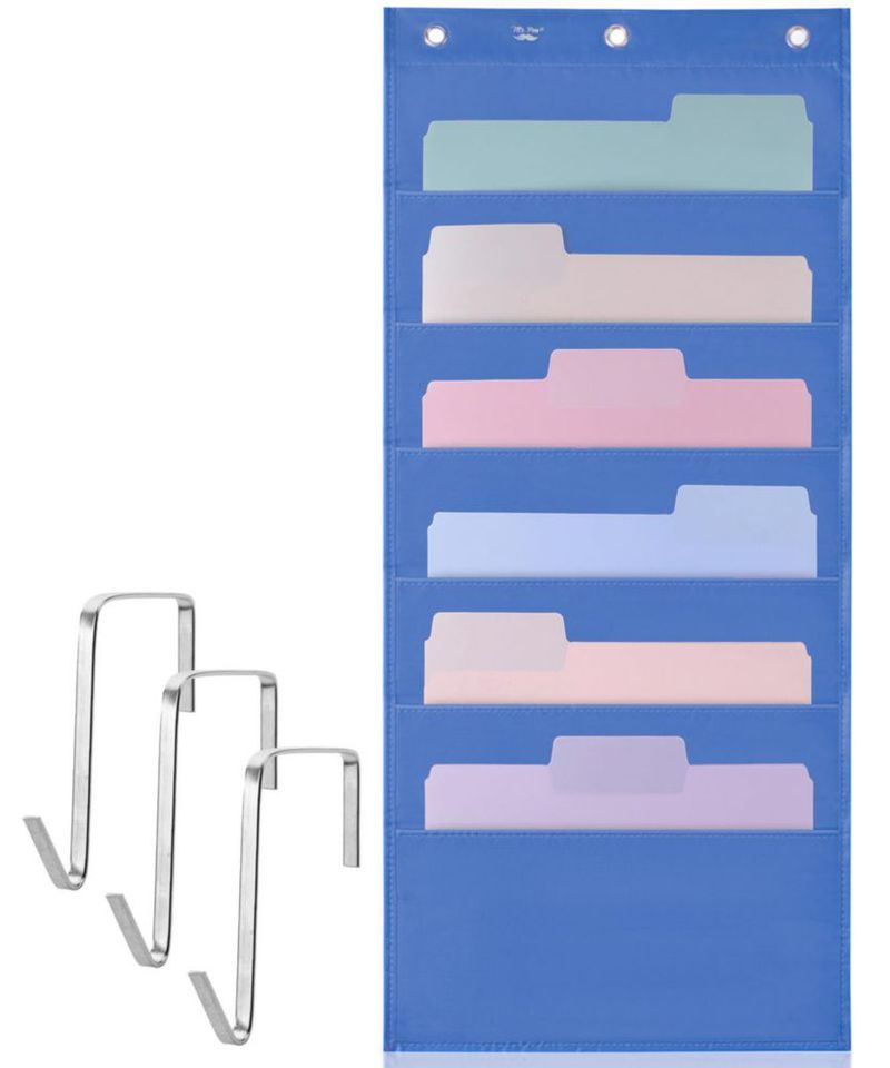 Organizador de archivos colgante Mr. Pen de 6 bolsillos – azul