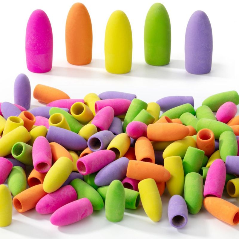 Goma de borrar para lápiz Mr. Pen 120 unidades colores vibrantes sin látex