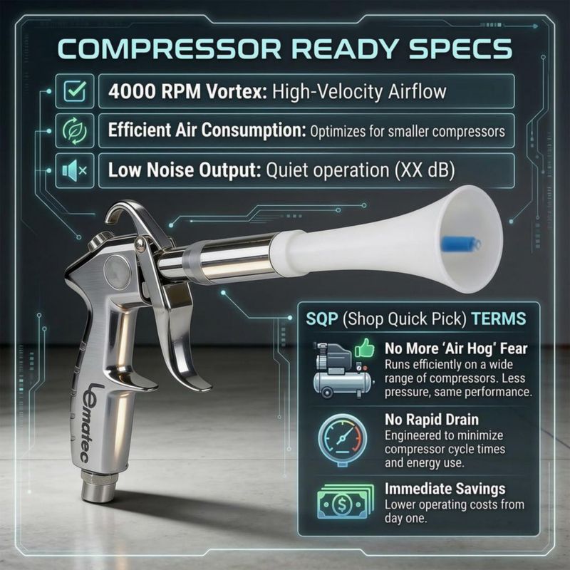 Pistola de Aire LE LEMATEC 4000 RPM para Detallado de Coches