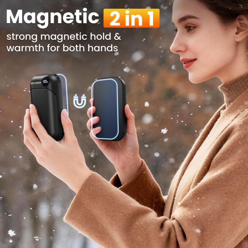 Calentadores de manos recargables KQPZ de 6000 mAh con 4 niveles de calor