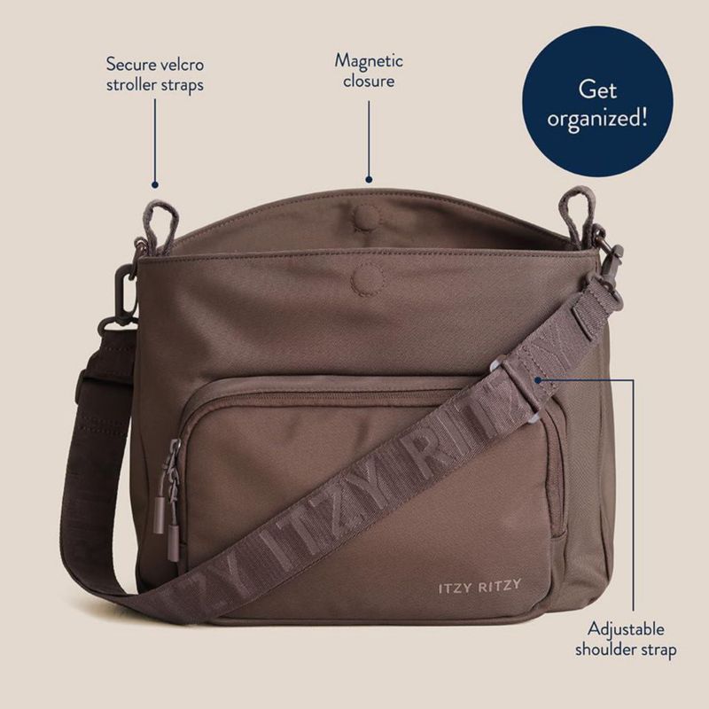 Bolso bandolera Itzy Ritzy Cargo Caddy color Mocha