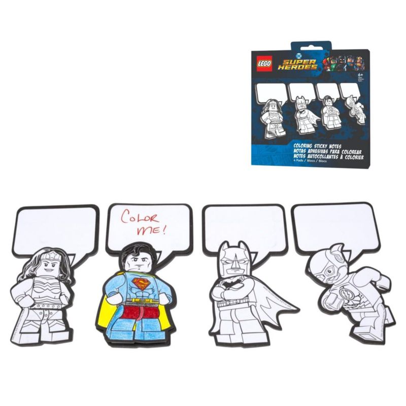 Set de notas adhesivas IQ LEGO DC Coloring Batman