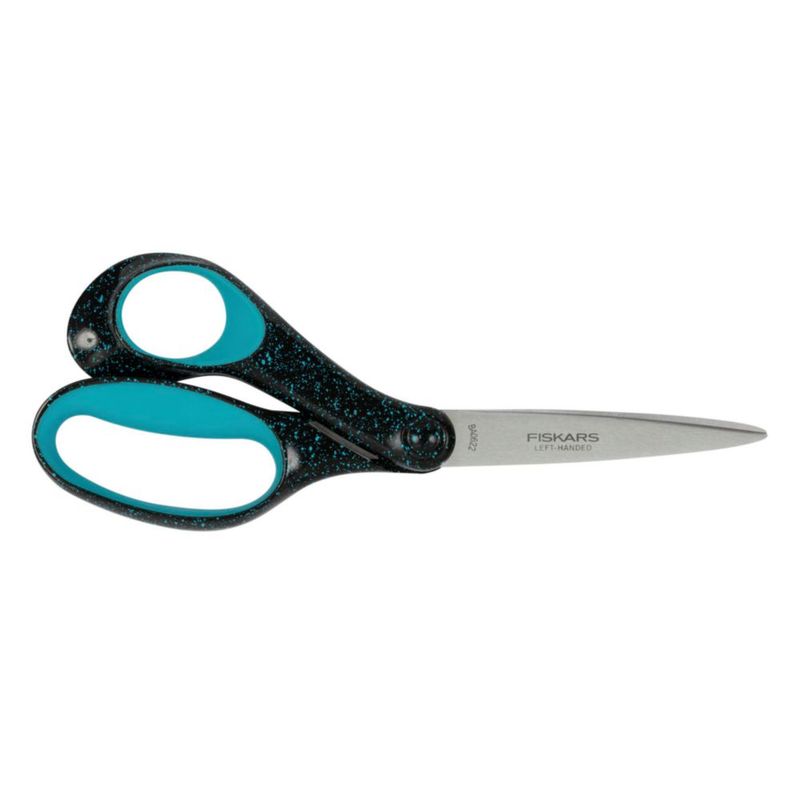 Fiskars Tijeras SoftGrip para zurdos de 8" para adolescentes 15+ azul moteado