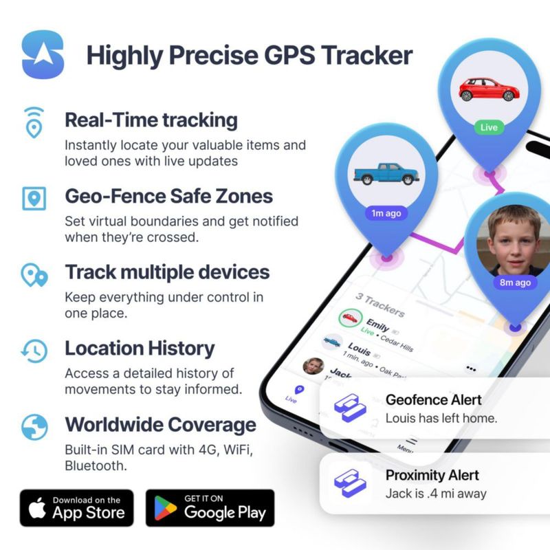 Rastreador GPS Spy Tec Atlas Impermeable con Batería de 14 Días y Fijación Magnética