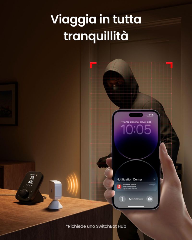 Sensor de Movimiento SwitchBot Radar mmWave Bluetooth