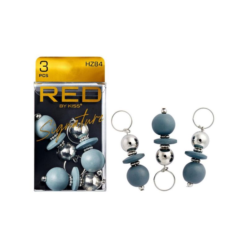 Encantos rojos para trenzas Red by Kiss - Pack de 3 (84)