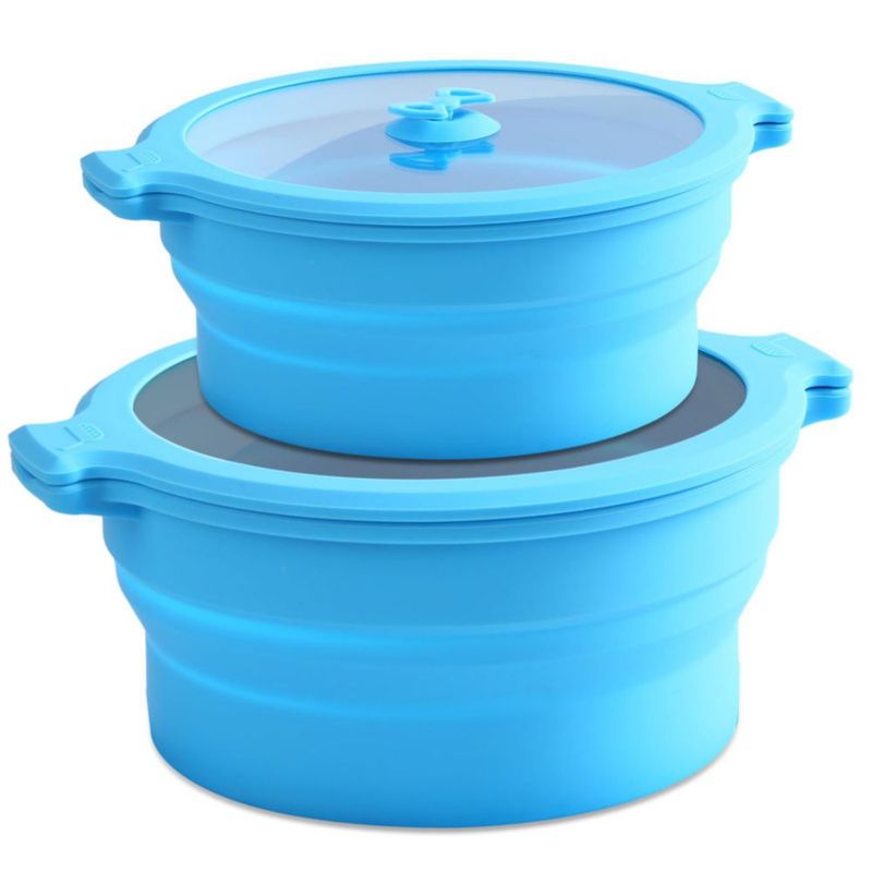 Utensilios de cocina GLOU-GLOU GOOSE GGG plegables de silicona 08 L y 14 L