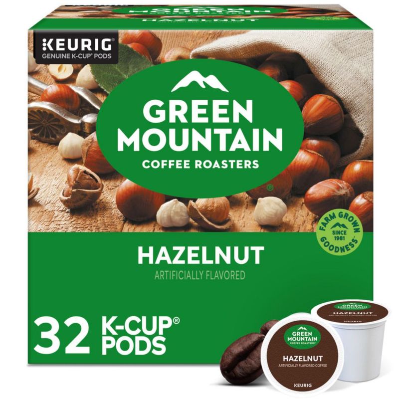 Cápsulas de café Green Mountain Hazelnut tueste ligero 32 unidades