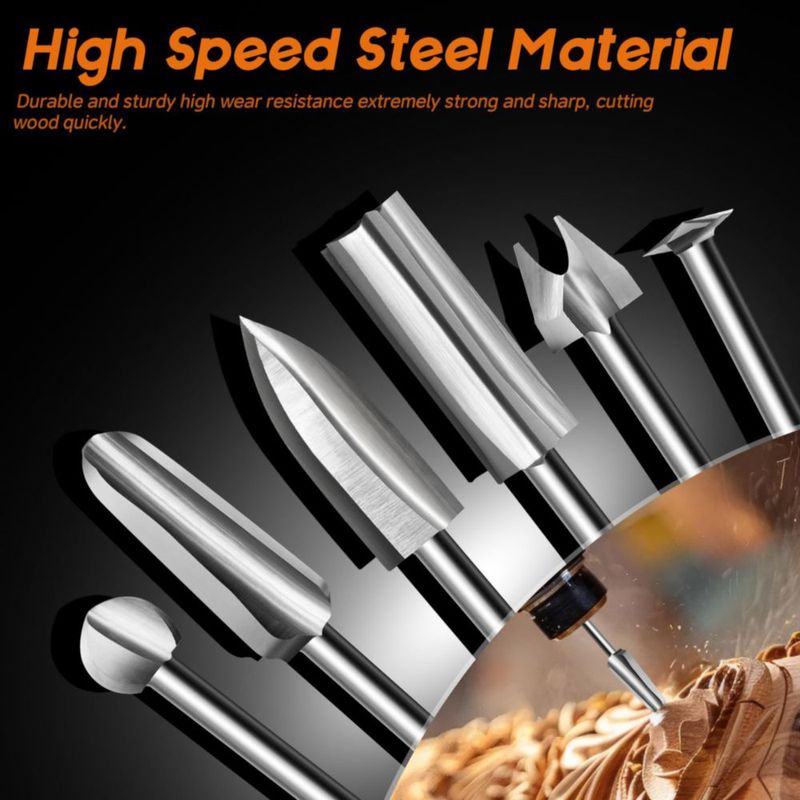 Brocas FOTYBEI para Tallado de Madera – Set con vástago de 1/8"