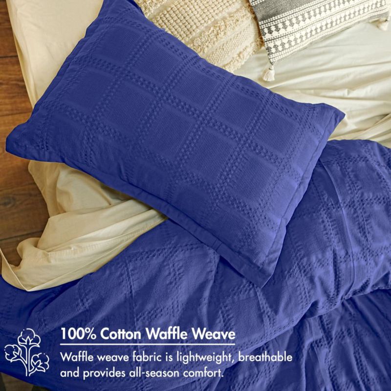 Funda de edredón RUVANTI Queen 90x90 cm Algodón Azul Marino