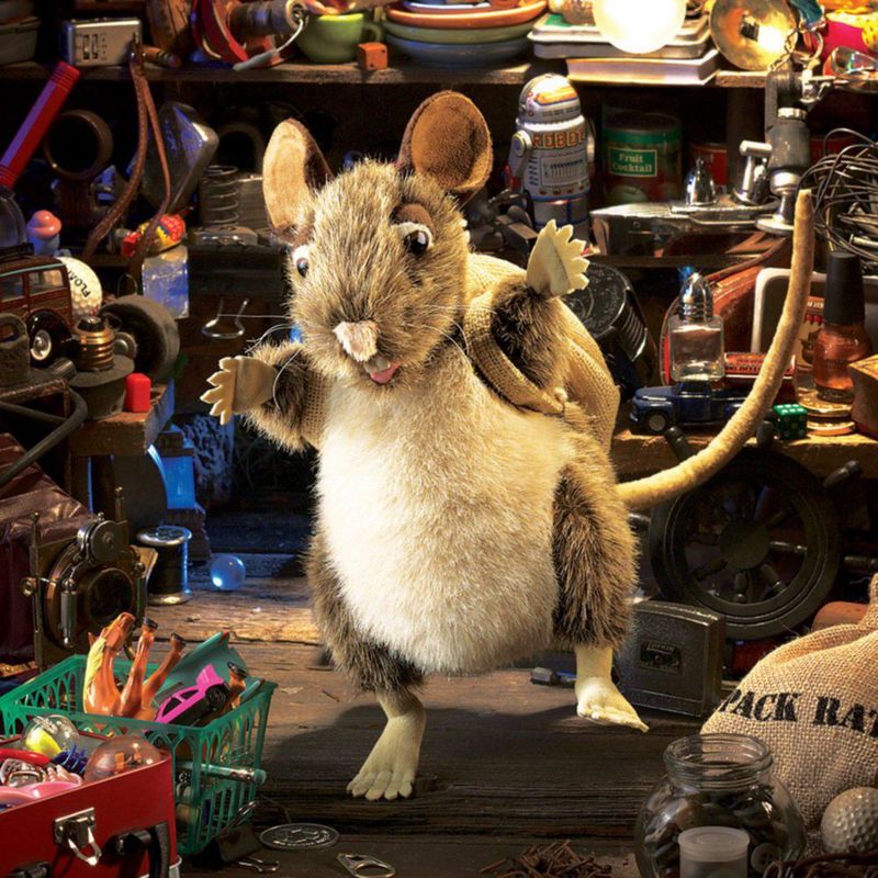 Hand Puppet Folkmanis Pack Rat Marrón y Beige
