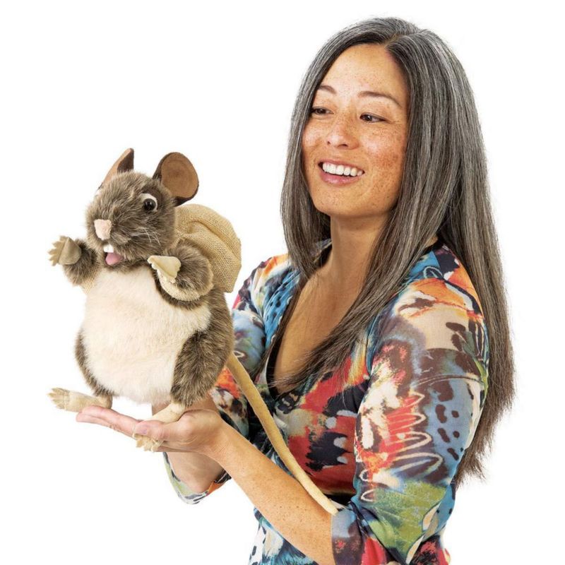 Hand Puppet Folkmanis Pack Rat Marrón y Beige