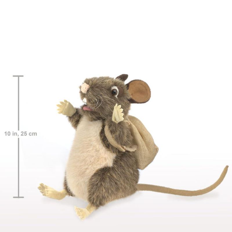 Hand Puppet Folkmanis Pack Rat Marrón y Beige