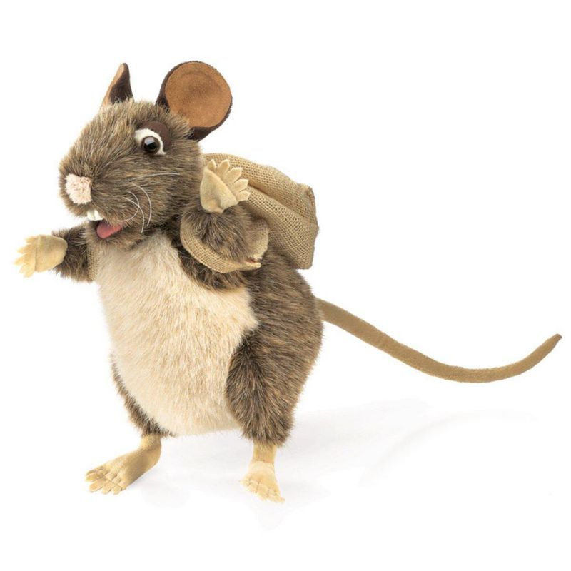 Hand Puppet Folkmanis Pack Rat Marrón y Beige