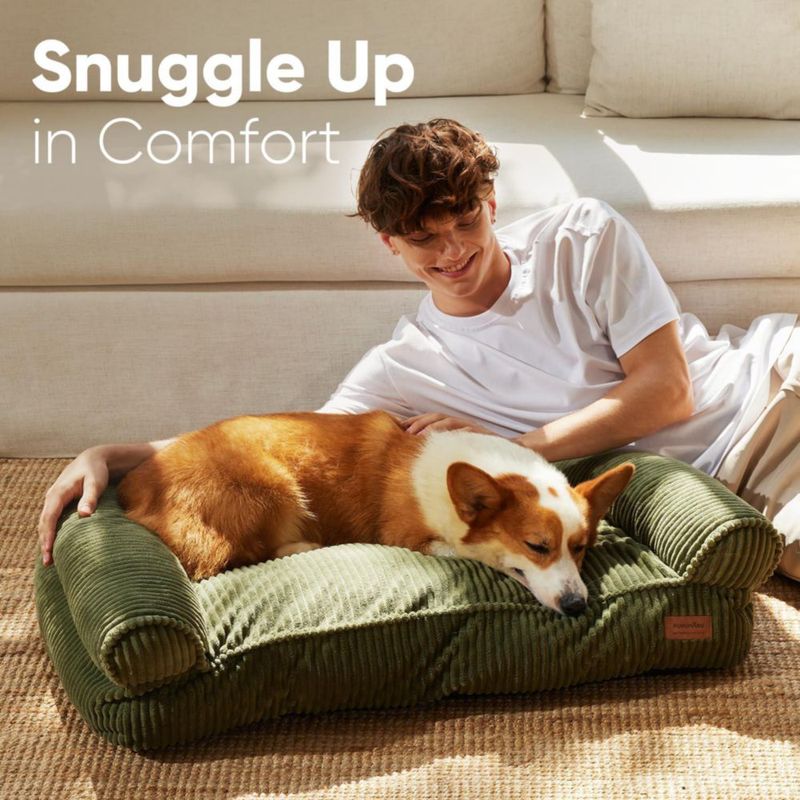 Cama sofá ortopédica impermeable para perros FUKUMARU de 28 pulgadas