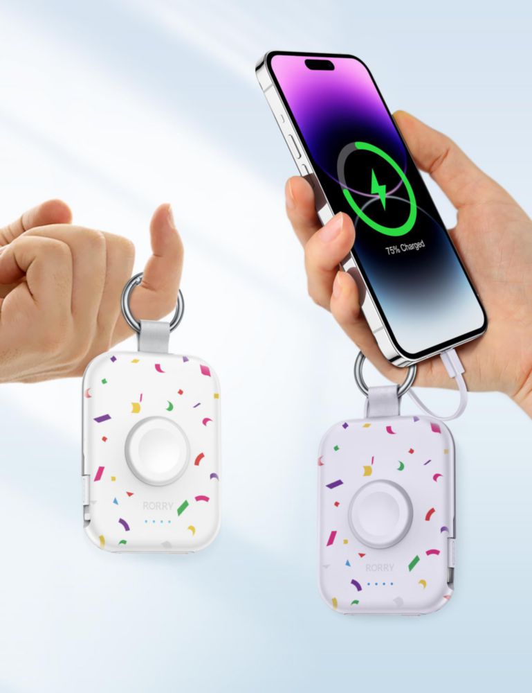 Power Bank RORRY CharmGo 5000 mAh con cables integrados