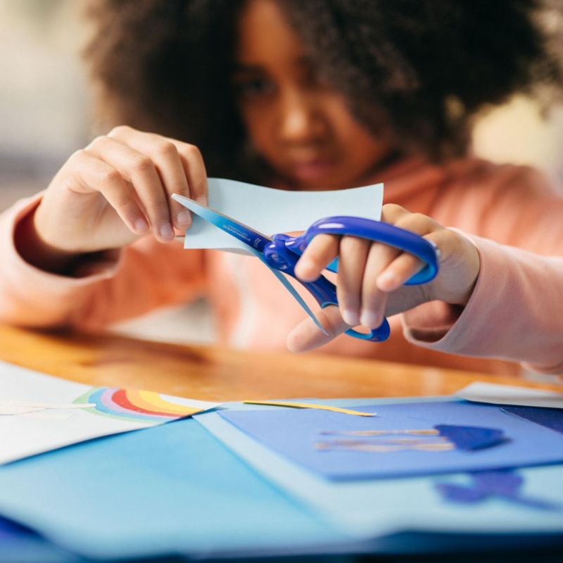 Tijeras Fiskars 15 cm para zurdos color azul turquesa degradado