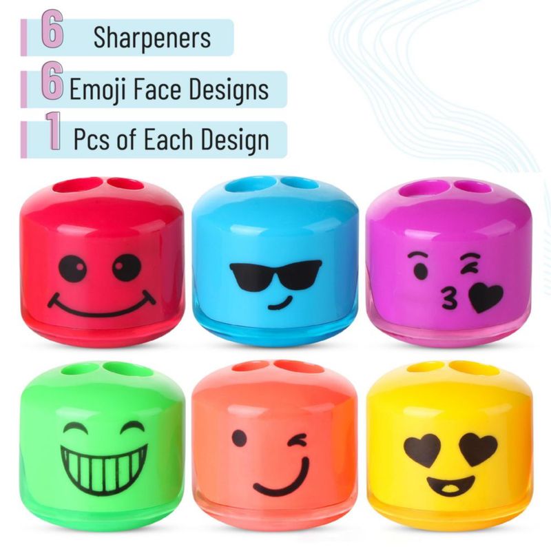 Sacapuntas Mr. Pen - Juego de 6 unidades con doble orificio (4 cm)