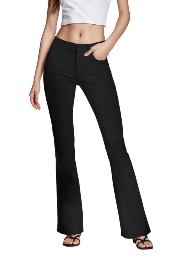 PANTALONES Hybrid & Company Corte Acampanado Negro 2X