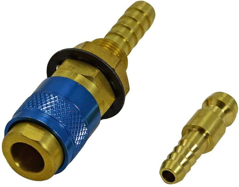 Conector de manguera RIVERWELD azul de conexión rápida M8/M6
