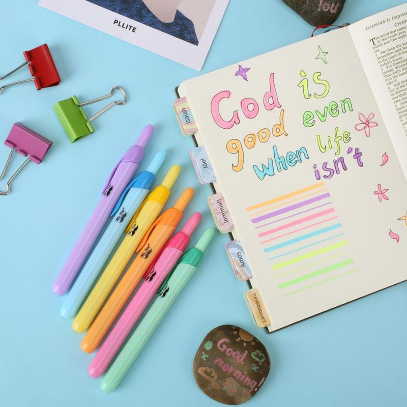 Resaltadores Mr. Pen 6 unidades colores brillantes