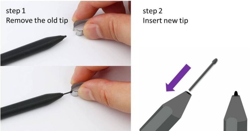 Puntas para lápiz fllynewrite para stylus Remarkable 10 piezas negras