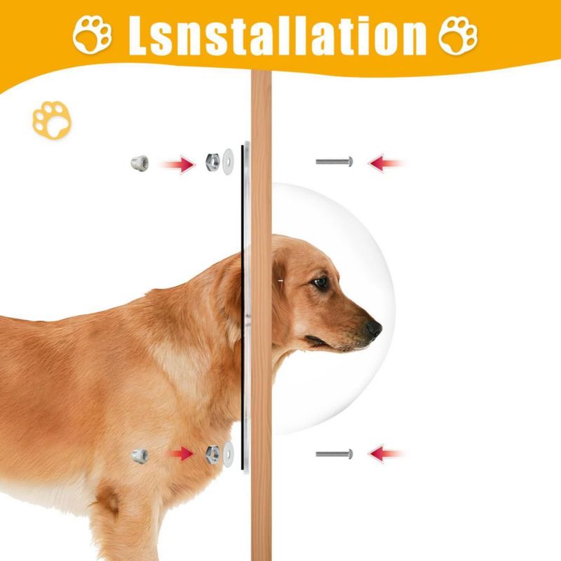 Ventana para Cerca de Perro FMOACEN 2 Piezas Cúpula Acrílica Transparente 31.5 cm