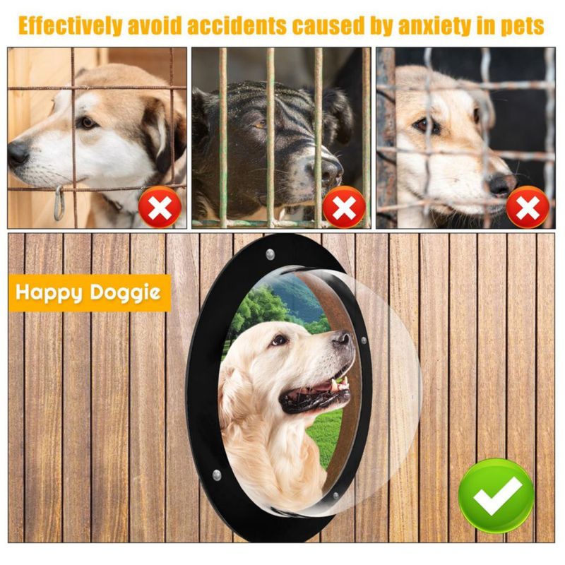 Ventana para Cerca de Perro FMOACEN 2 Piezas Cúpula Acrílica Transparente 31.5 cm