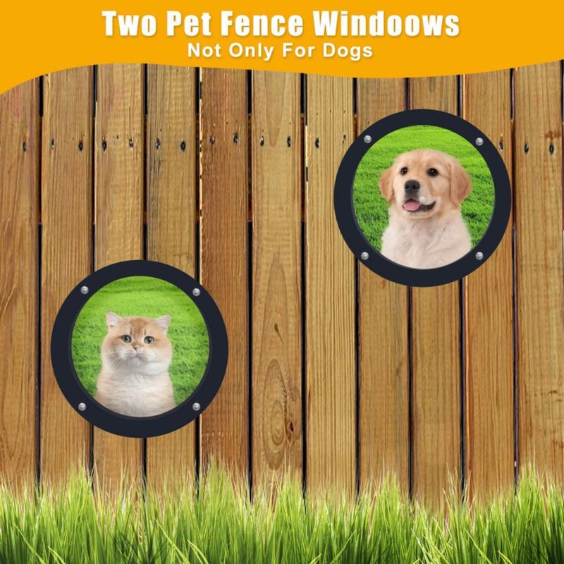 Ventana para Cerca de Perro FMOACEN 2 Piezas Cúpula Acrílica Transparente 31.5 cm