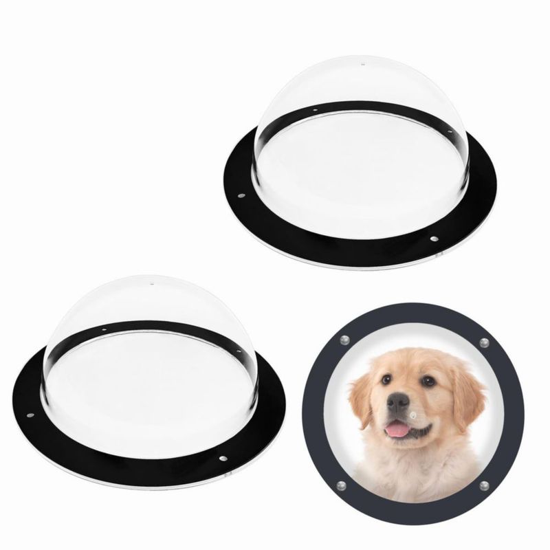Ventana para Cerca de Perro FMOACEN 2 Piezas Cúpula Acrílica Transparente 31.5 cm