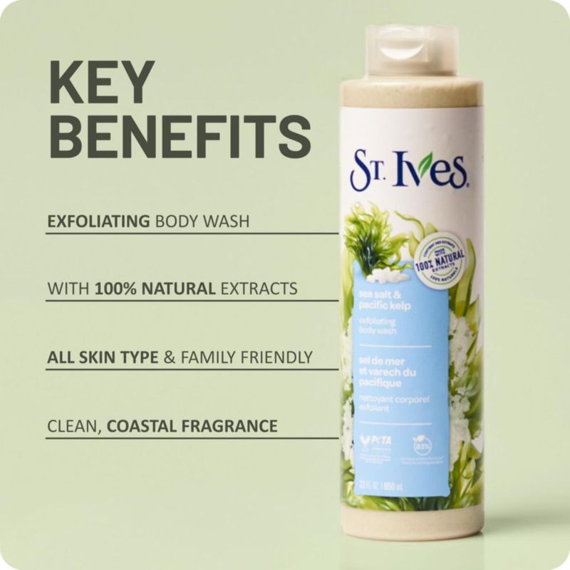 Gel de Baño St. Ives Sal Marina y Algas del Pacífico 650 ml
