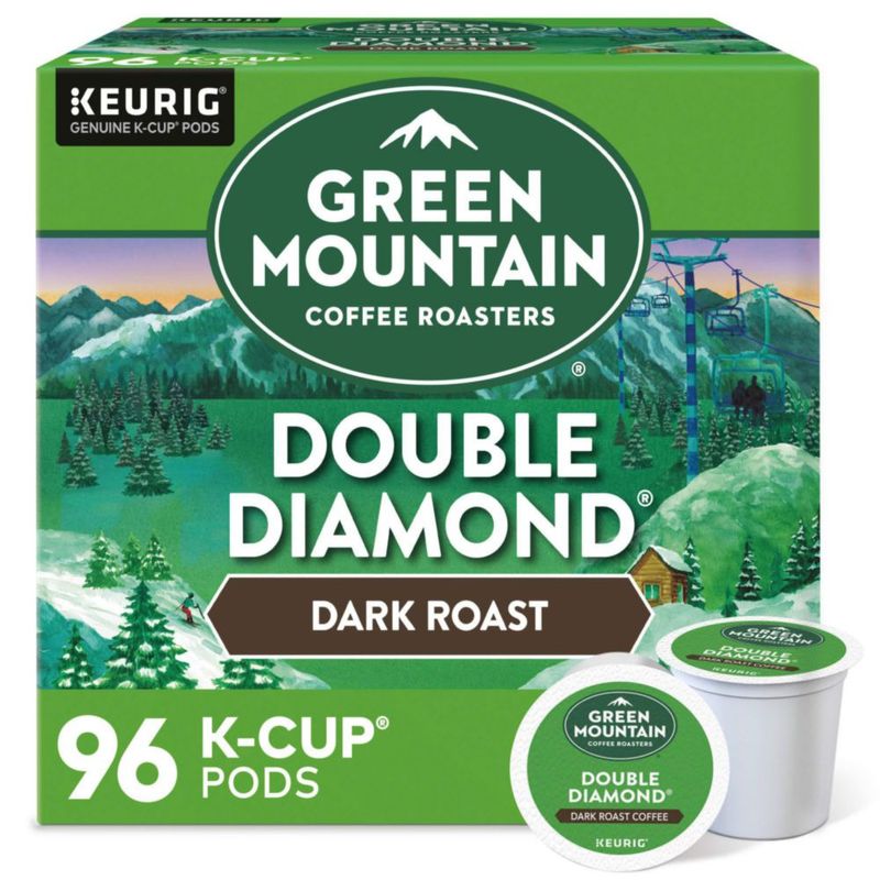 Cápsulas de café Green Mountain Double Diamond Dark Roast 96 unidades