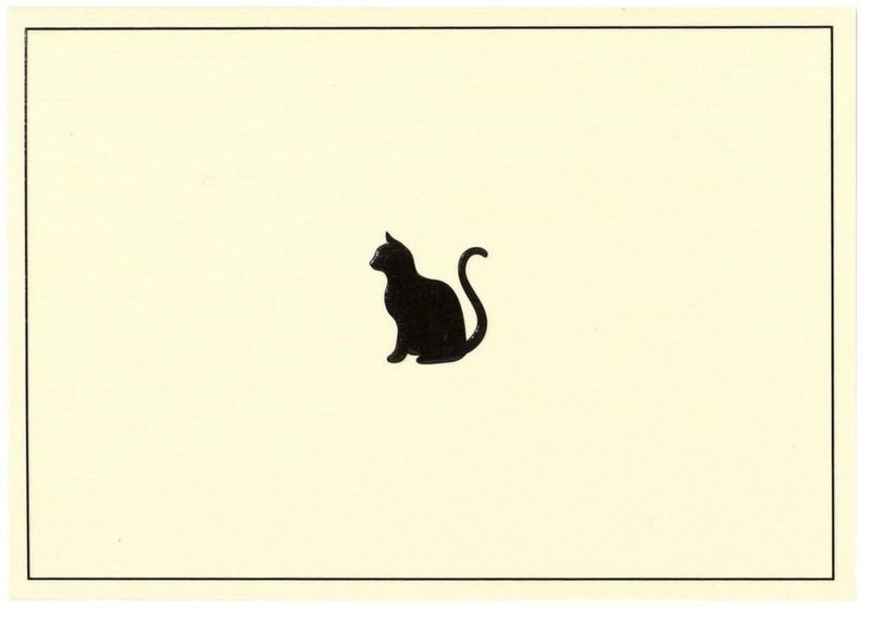 Tarjetas de notas PETER PAUPER PRESS 14 unidades Gato negro