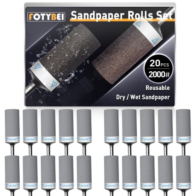 Conjunto de tambores de lijado FOTYBEI 2000 granos eje 1/8"