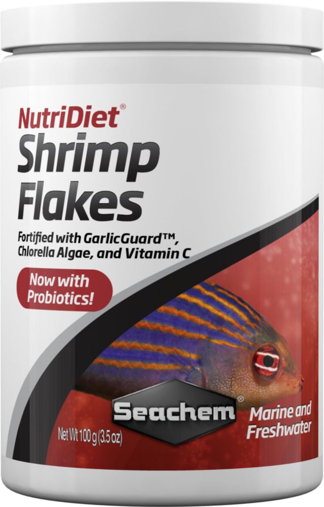 Alimento para Peces Seachem NutriDiet Probiotic Escamas de Camarón 100 g